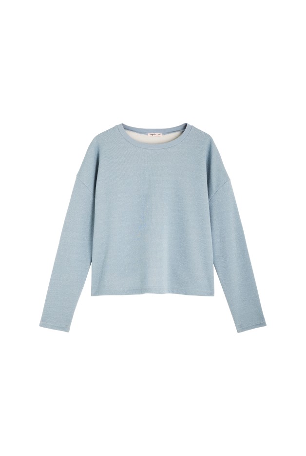 Sweat À Paillettes - Bleu Clair Paillettes Bleu