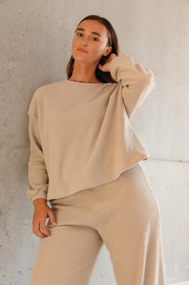 Sweat  Coton Cocoon Beige