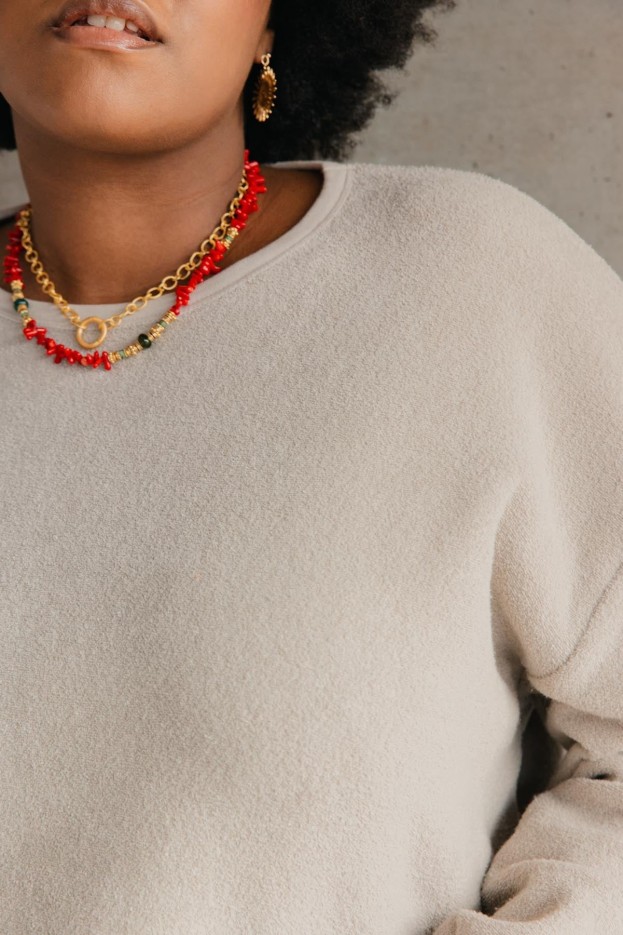 Sweat  Coton Cocoon Beige