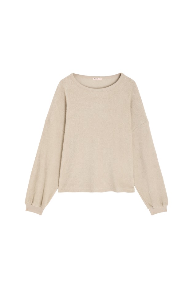 Sweat  Coton Cocoon Beige