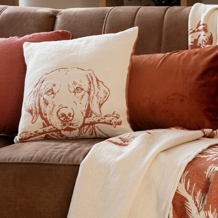 Housse de coussin Jacquard coton