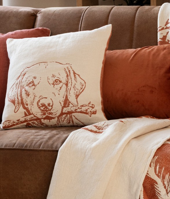 Housse de coussin Jacquard...