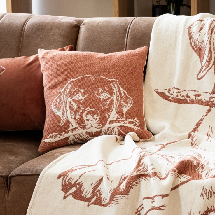 Housse de coussin Jacquard coton