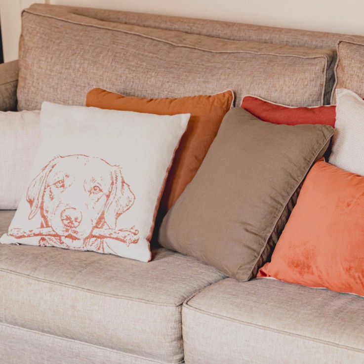 Housse de coussin en chanvre lavé