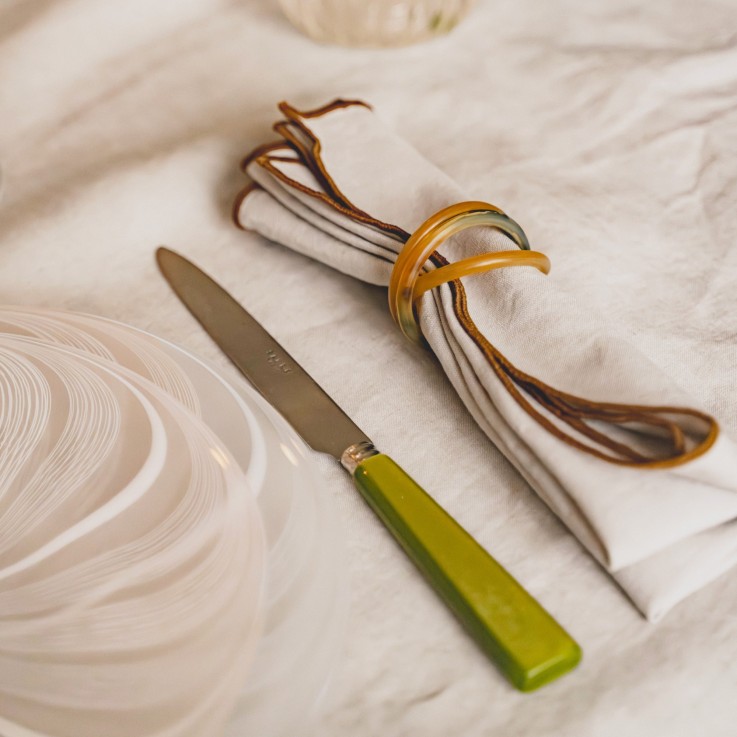 Lot de 2 serviettes de table en lin lavé