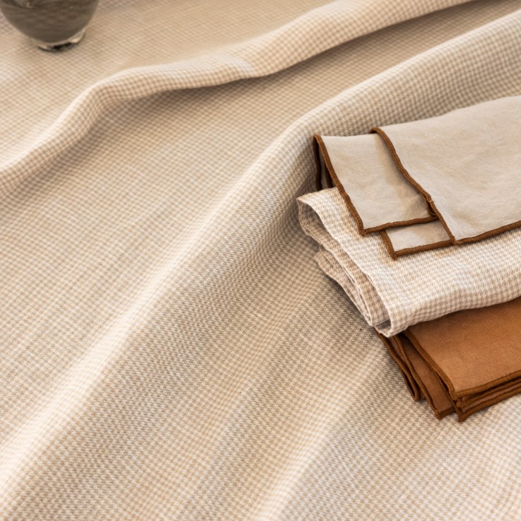 Nappe en lin lavé tissé
