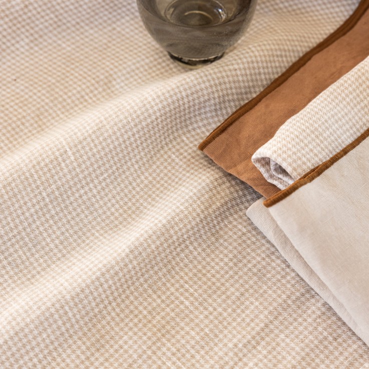 Nappe en lin lavé tissé