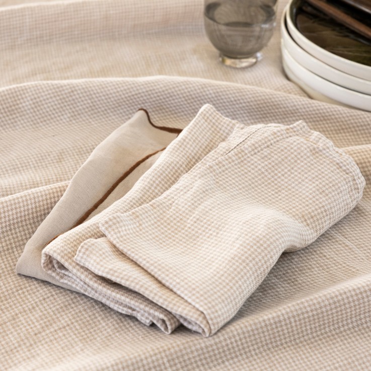 Nappe en lin lavé tissé