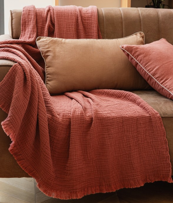 Plaid en gaze de coton