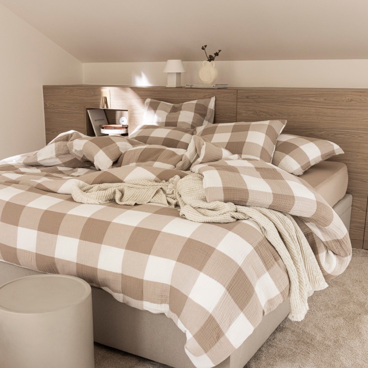 Housse de couette tissée gaze de coton