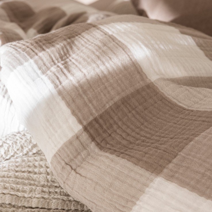 Housse de couette tissée gaze de coton