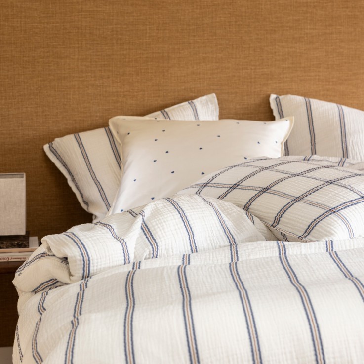 Housse de couette tissée gaze de coton