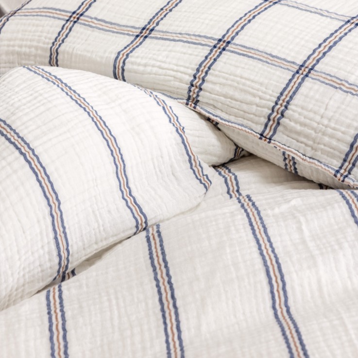 Housse de couette tissée gaze de coton