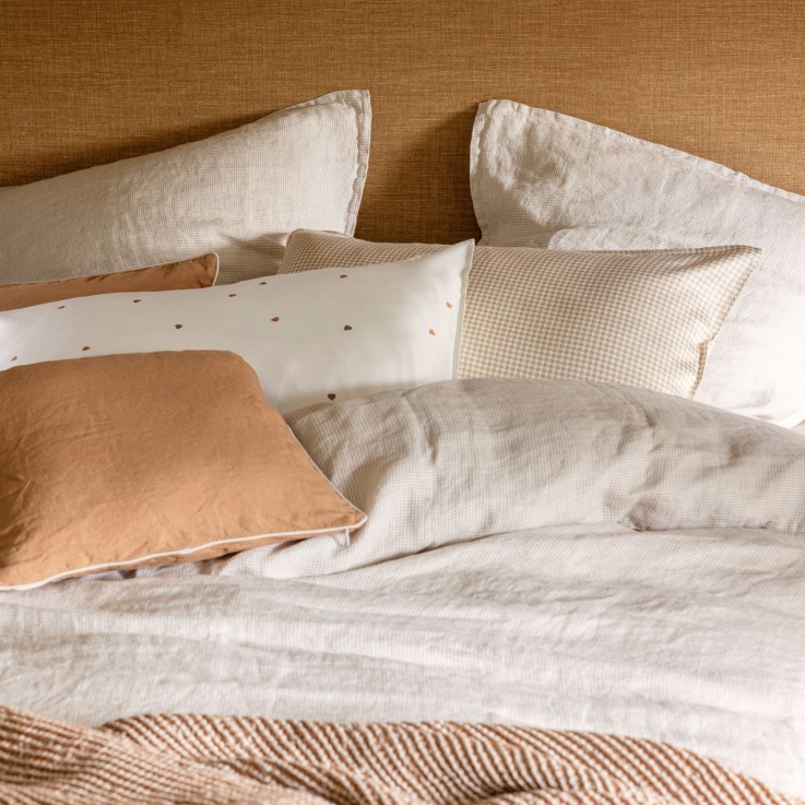 Housse de couette en lin lavé tissé