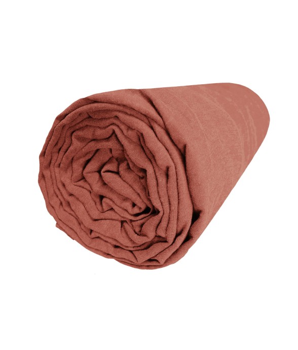 Drap housse lin lavé bonnet...