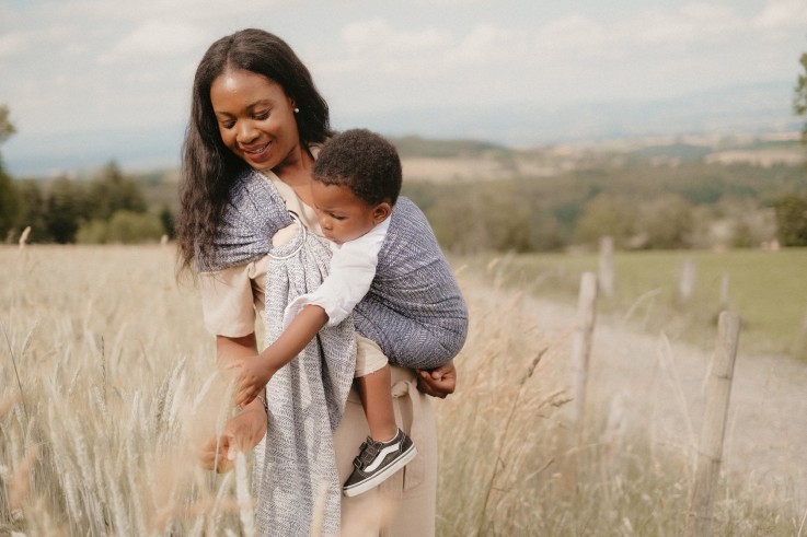 Écharpe de portage sans nœud Sling SeaCell et Coton Bio