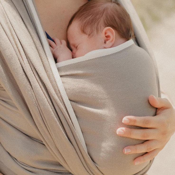 Écharpe de portage Sergé Brisé Coton Bio