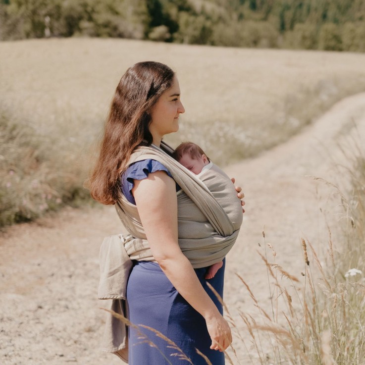 Écharpe de portage Sergé Brisé Coton Bio