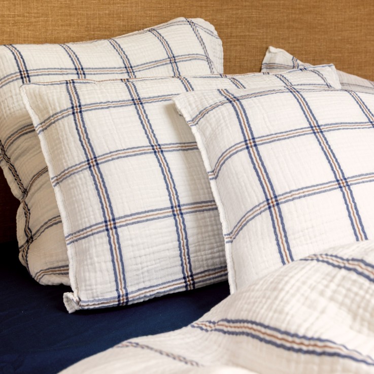 Taie d'oreiller tissée gaze de coton