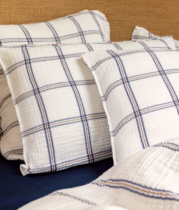 Taie d'oreiller tissée gaze...