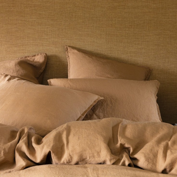 Taie d'oreiller en lin lavé