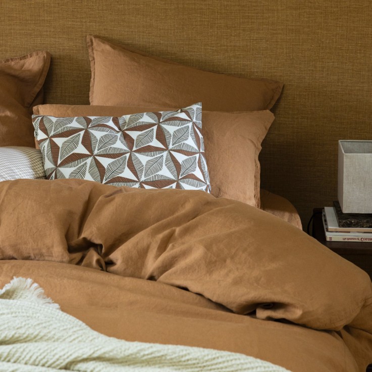 Taie d'oreiller en lin lavé