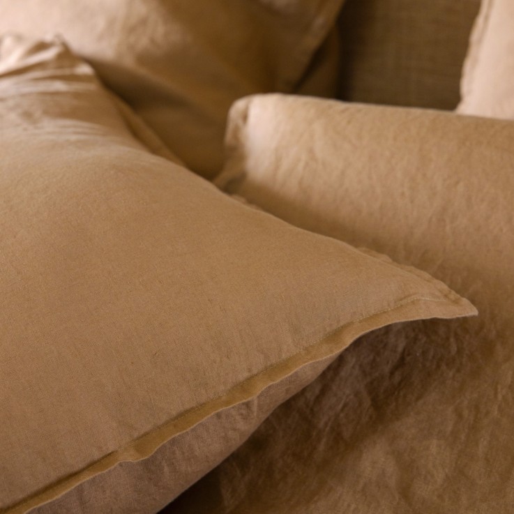 Taie d'oreiller en lin lavé