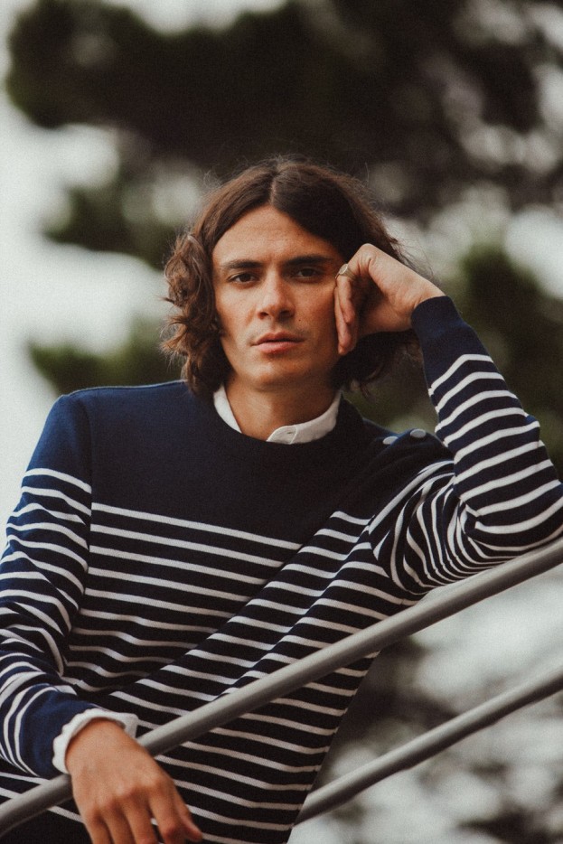 Pull marin rayé Armel laine mérinos