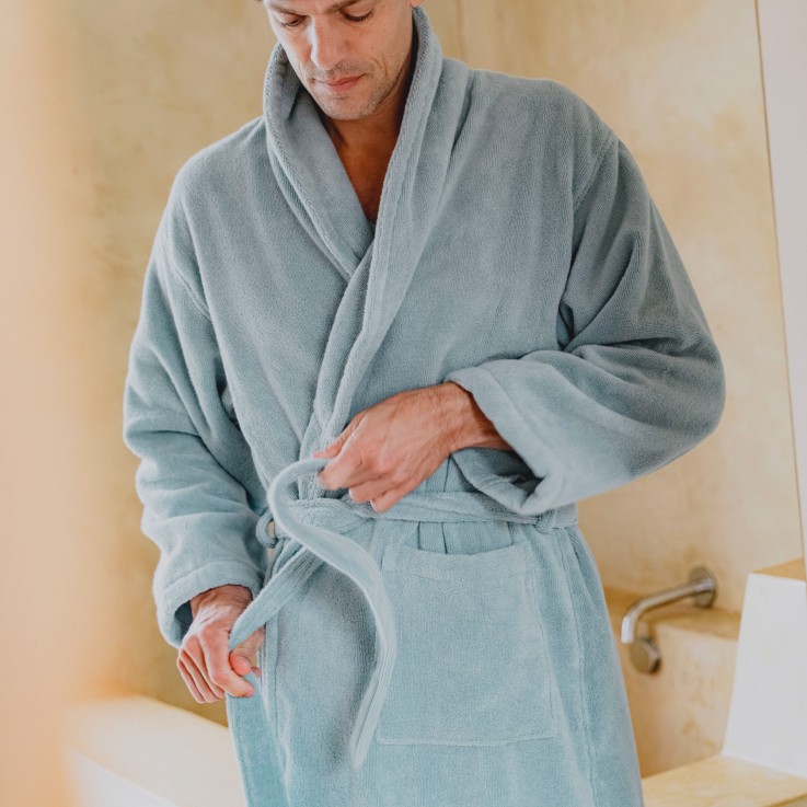 Peignoir col châle Coton Bio