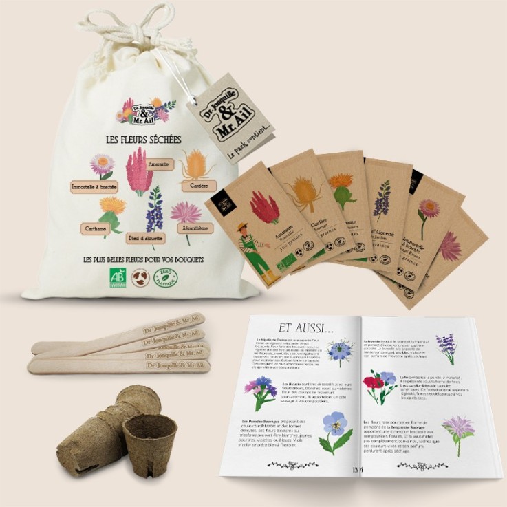 Kit de jardinage bio - Les fleurs séchées