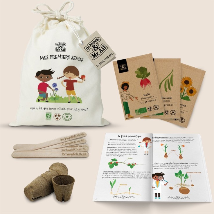 Kit de graines bio - Mes premiers semis