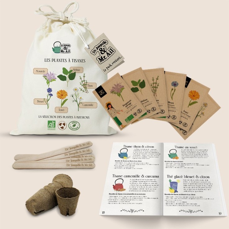 Kit de graines bio - Les plantes à tisanes