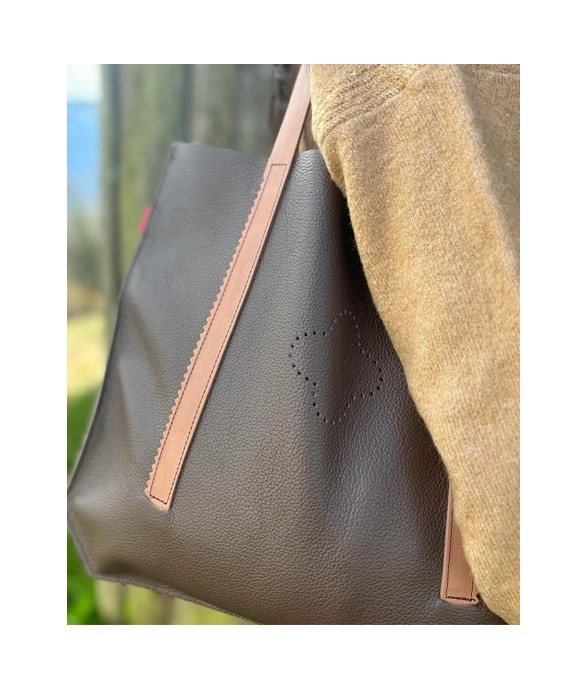 Sac en cuir Liva chocolat