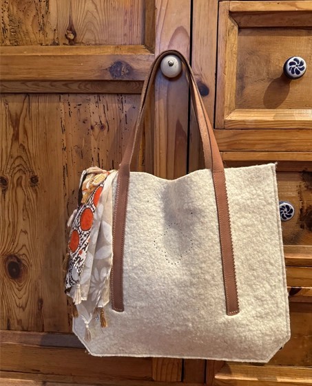Sac en laine artisanale Lana blanc
