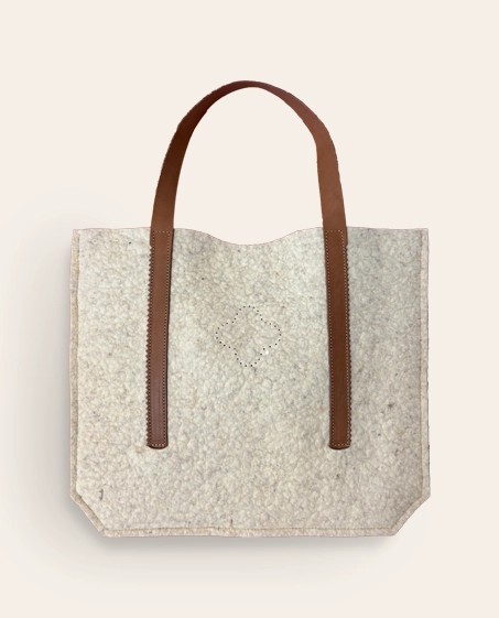 Sac en laine artisanale Lana blanc