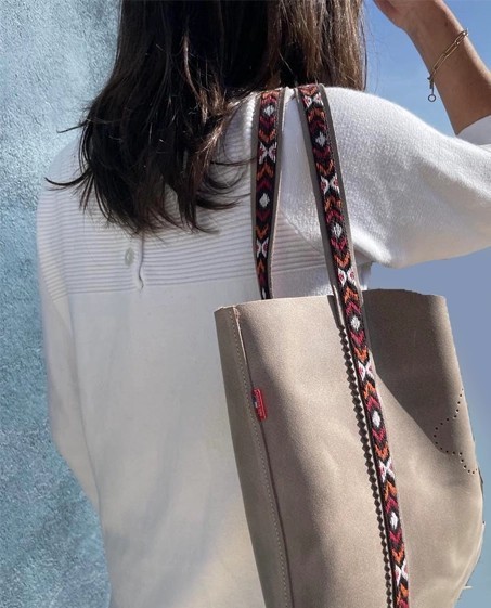 Sac en cuir Tenere sable