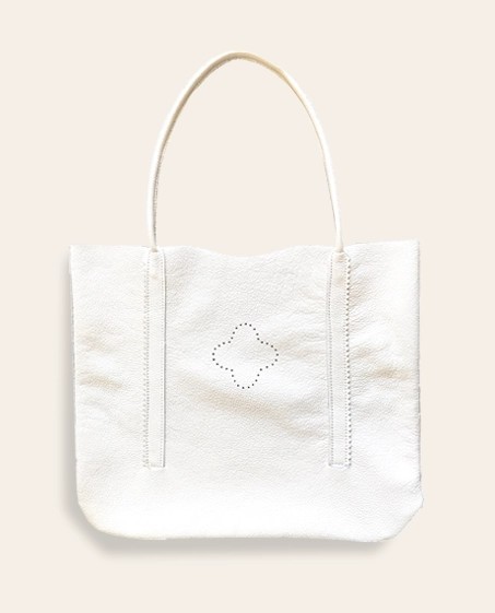 Sac en cuir Lais blanc