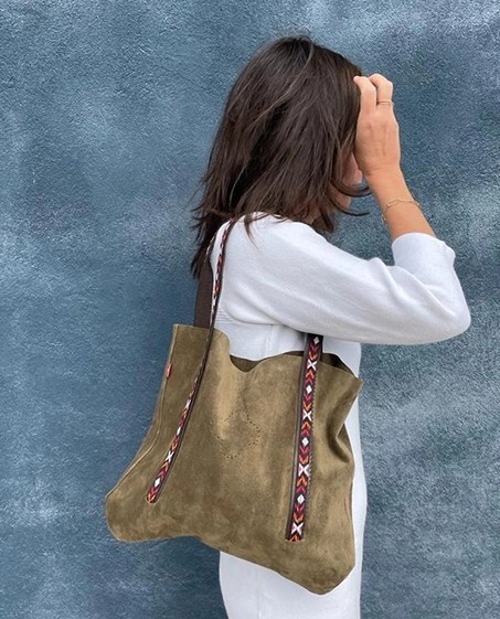 Sac en cuir Tenere vert