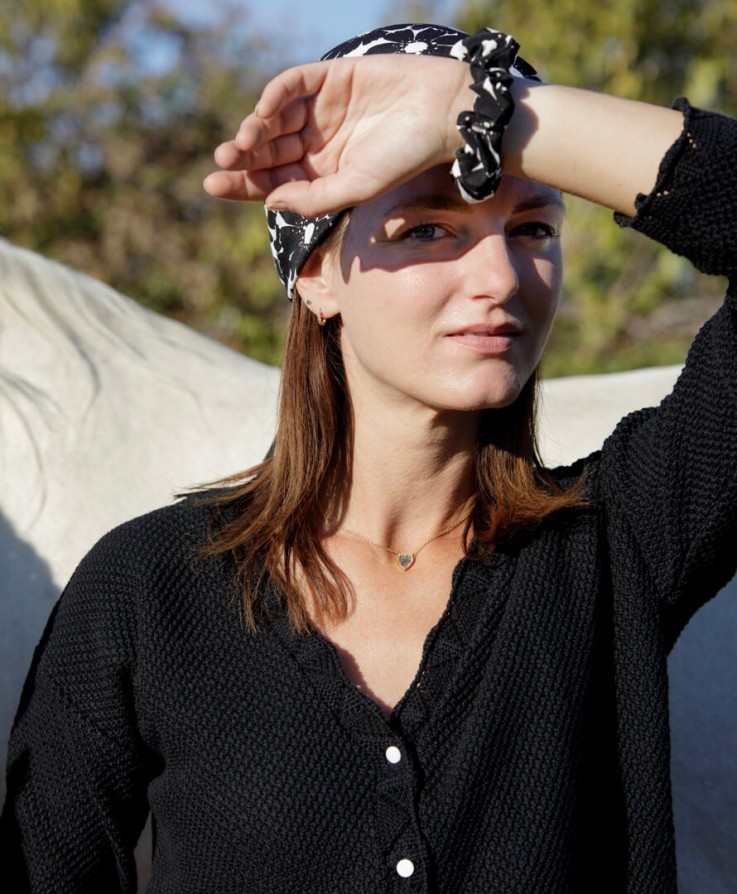 Gilet Mélio Noir Coton Bio