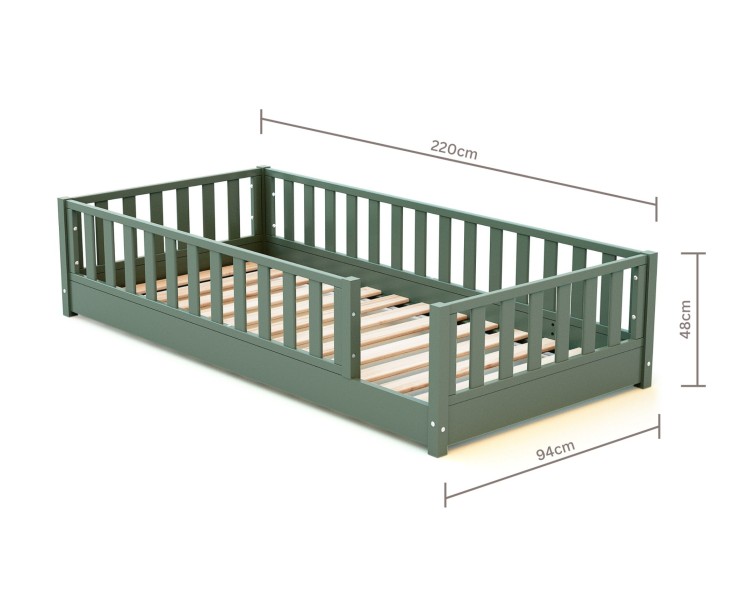 Lit au sol enfant en bois SONHO