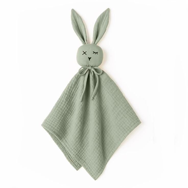 Doudou Lange Vert en Coton Bio
