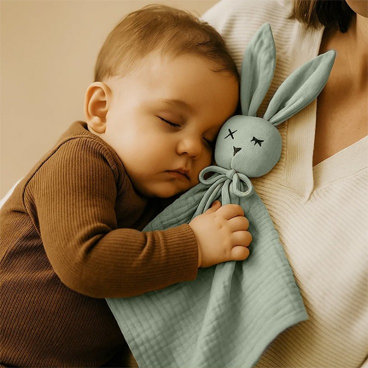 Doudou Lange Vert en Coton Bio