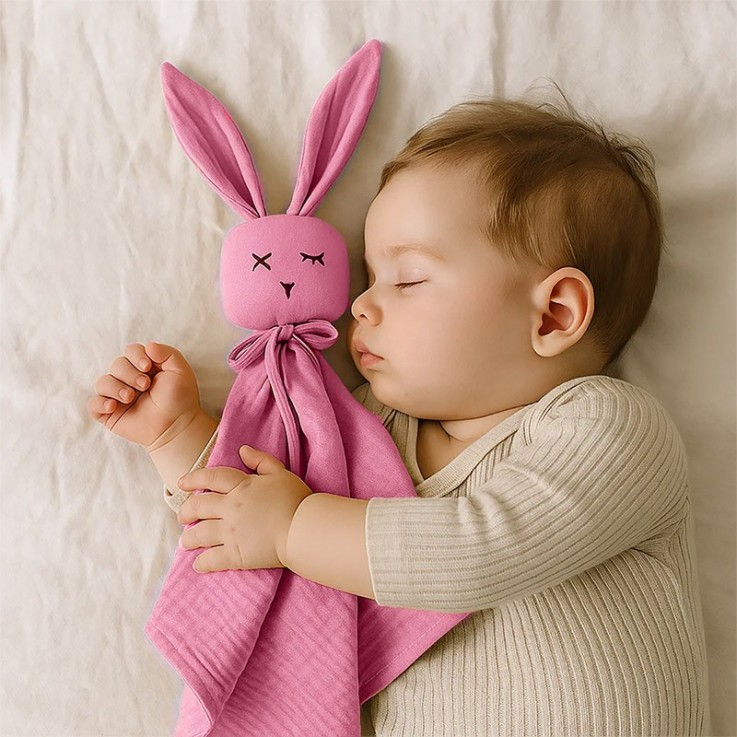 Doudou Lange Rose en Coton Bio