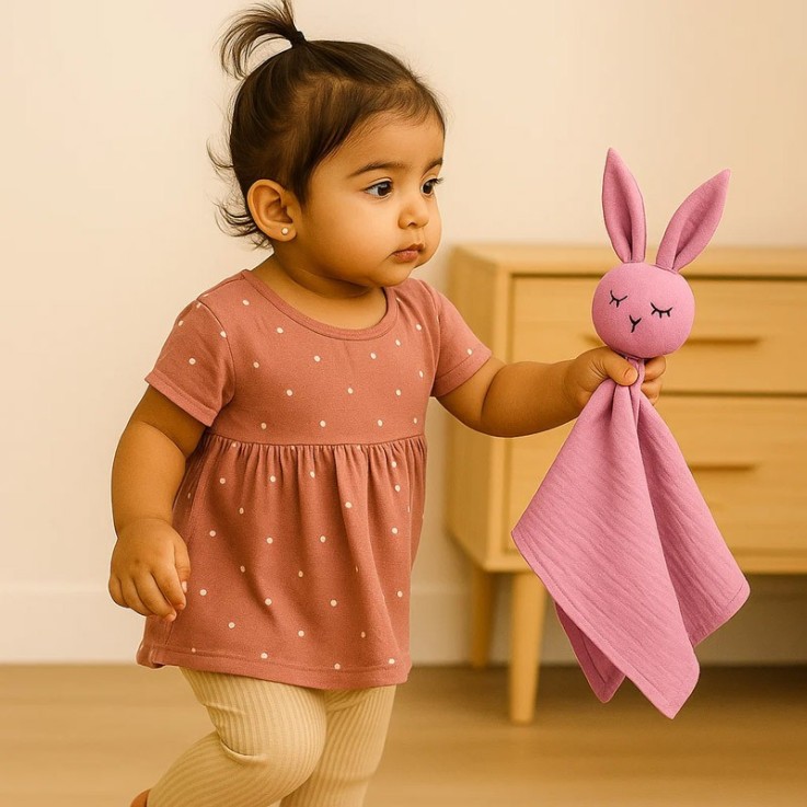 Doudou Lange Rose en Coton Bio