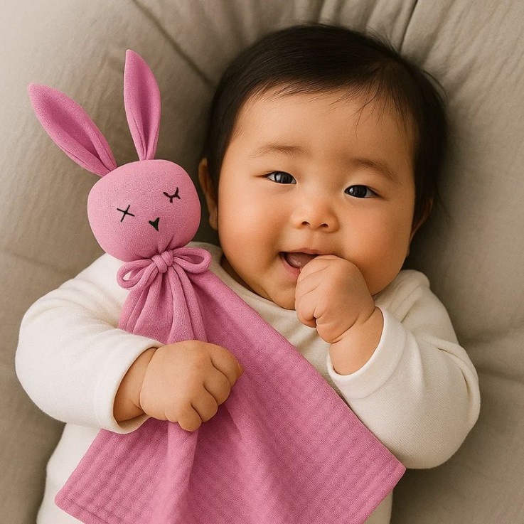 Doudou Lange Rose en Coton Bio