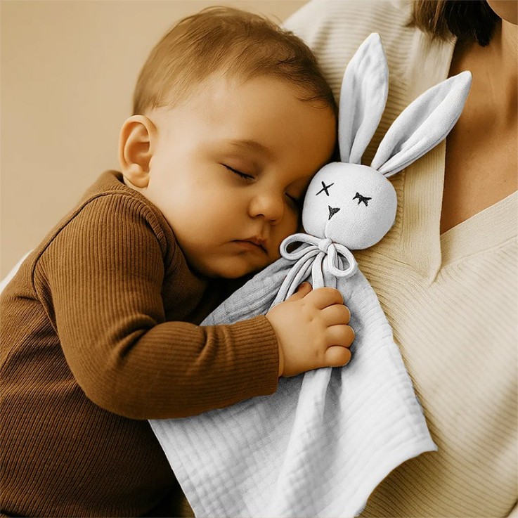 Doudou Lange Blanc en Coton Bio