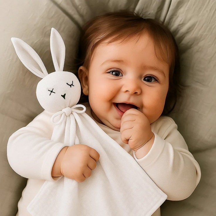 Doudou Lange Blanc en Coton Bio