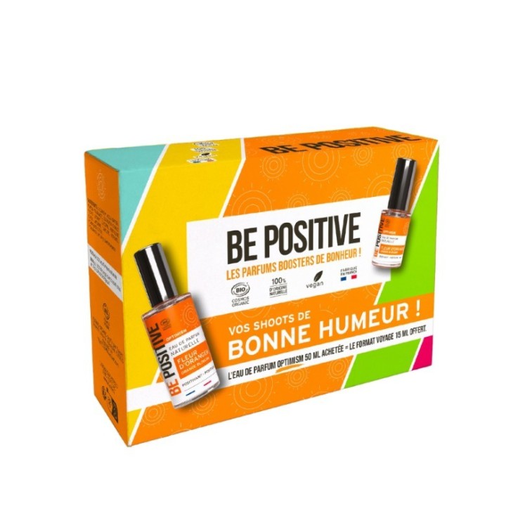 Coffret eau de parfum certifiée bio Optimism - Fleur d'oranger (50ml & 15ml)