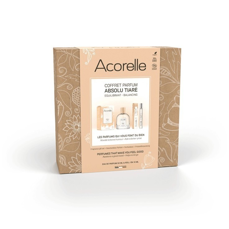Coffret eau de parfum Absolu Tiaré certifiée bio (50ml & 10ml)
