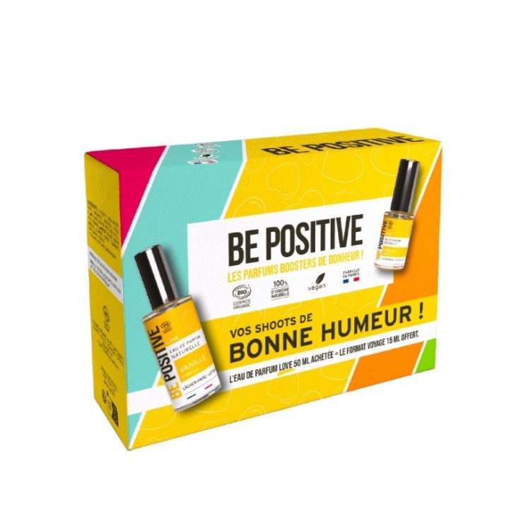 Coffret eau de parfum certifiée bio Love - Vanille (50ml & 15ml)
